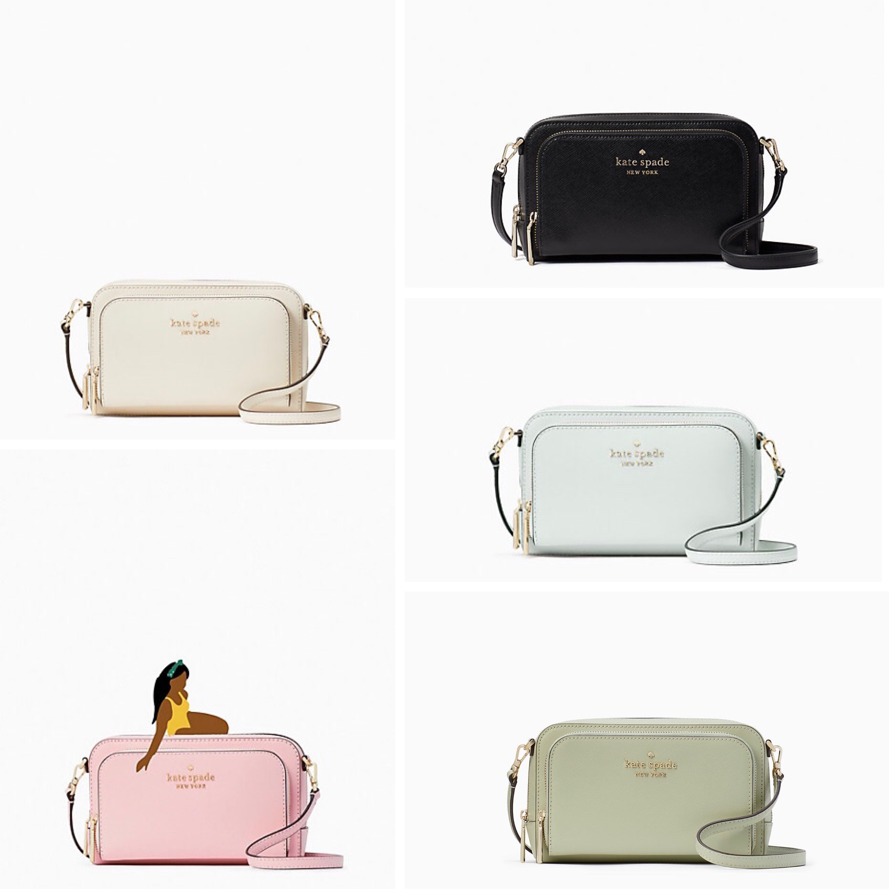 Kate Spade Staci Dual Zip Around Crossbody Bag