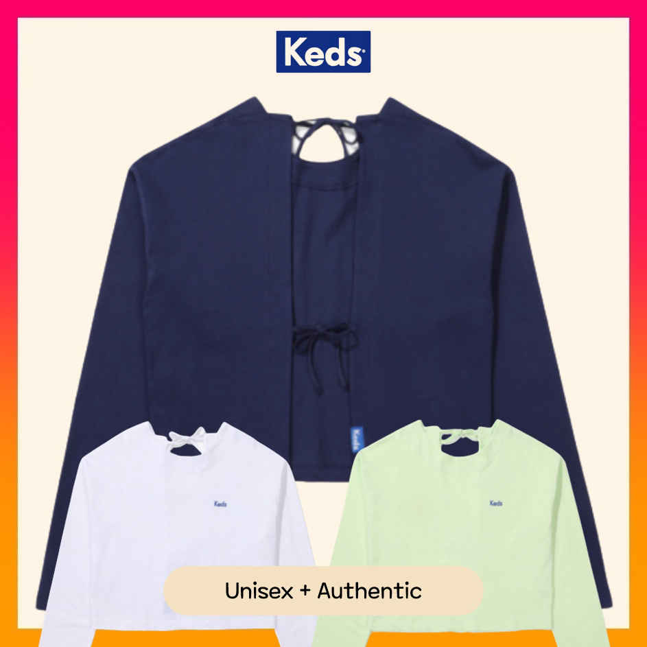 Keds Split Back Long Sleeve Crop T shirt (2022 NEW)